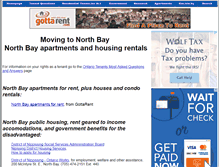 Tablet Screenshot of northbay.ontariotenants.ca